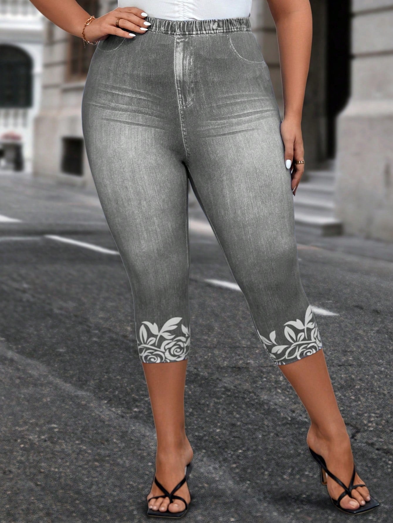 👖 Pantalon Imprimé Ajusté Grande Taille – Confort Léger & Style Été | XL-Charmes