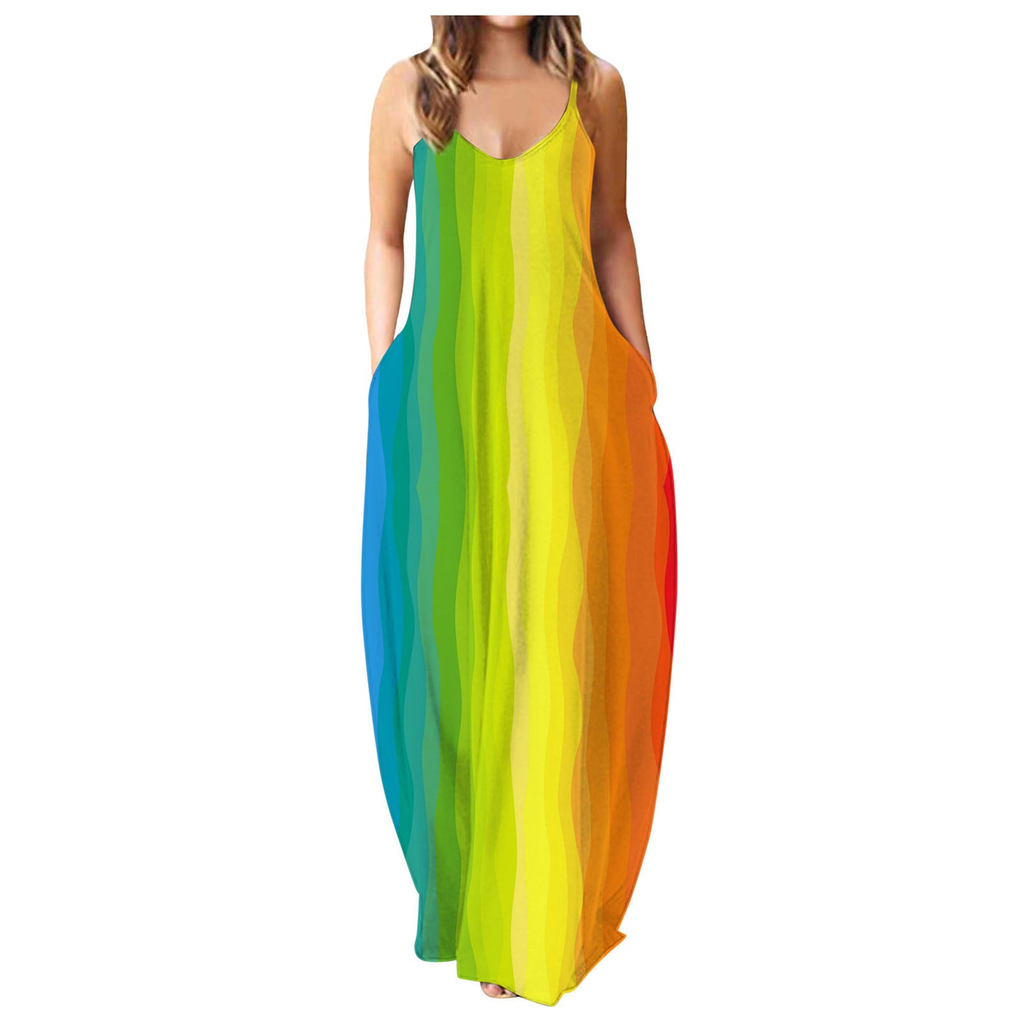 👗 Robe Longue Imprimée Femme – Décontractée & Grande Taille Été 2024