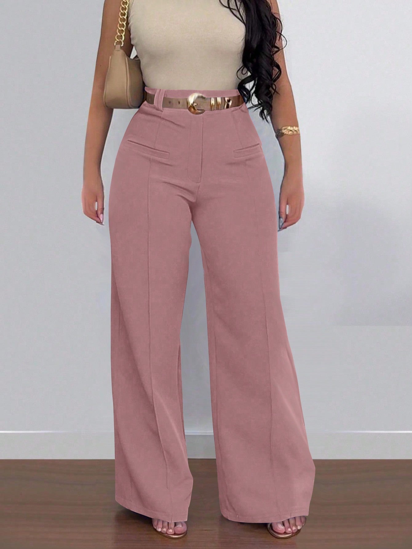 👖 Pantalon Décontracté Femme – Taille Élastique Sans Ceinture | XL-Charmes
