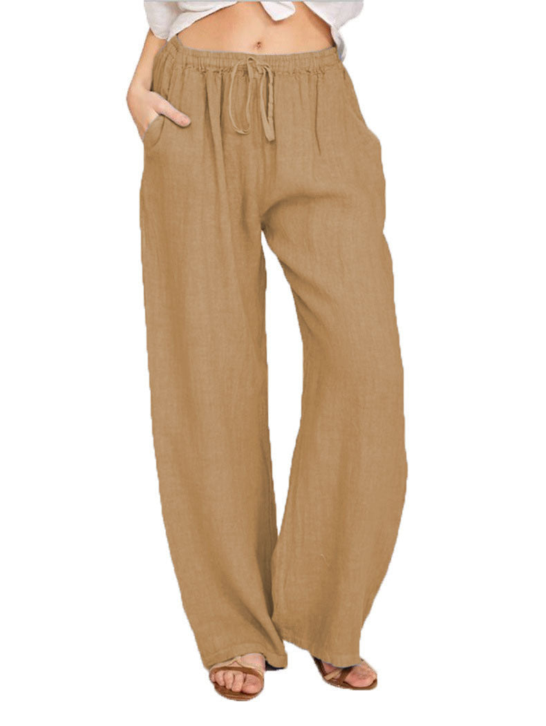 👖 Pantalon Léger Décontracté Femme – Taille Élastique & Cordon | XL-Charmes
