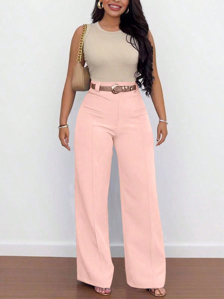 👖 Pantalon Décontracté Femme – Taille Élastique Sans Ceinture | XL-Charmes