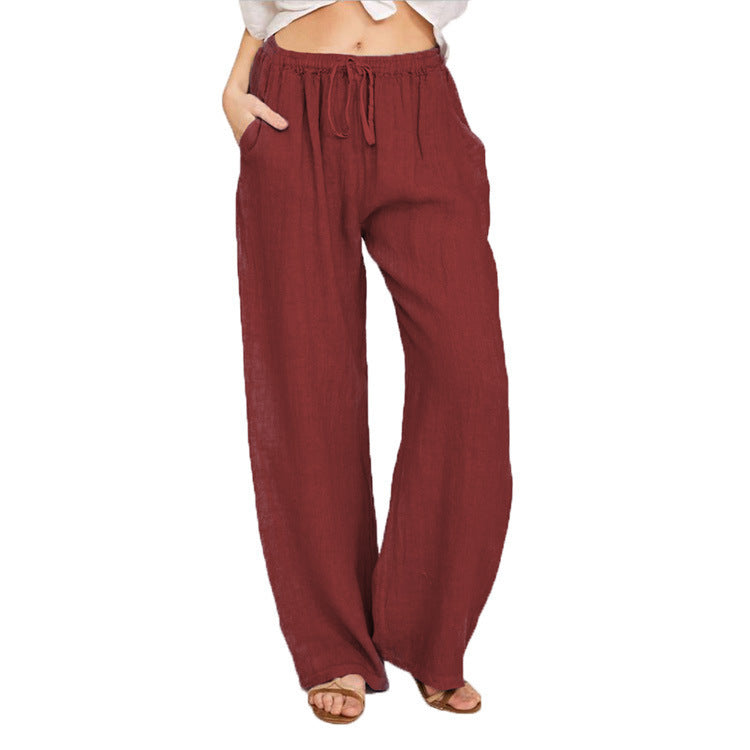 👖 Pantalon Léger Décontracté Femme – Taille Élastique & Cordon | XL-Charmes