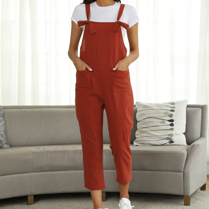🩳 Combinaison Décontractée à Bretelles – Grande Taille Femme