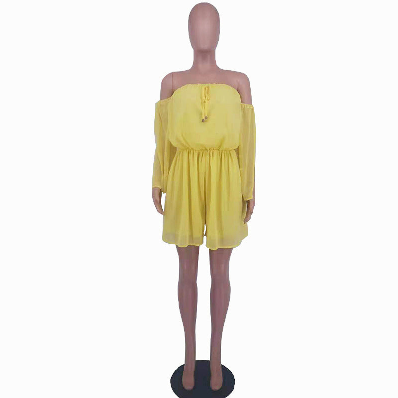 ☀️ Combinaison Mousseline Femme – Élégante & Légère à Manches Courtes