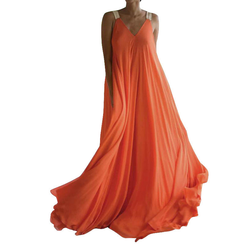 👗 Robe Bohème à Bretelles Grande Taille – Style Été | XL-Charmes