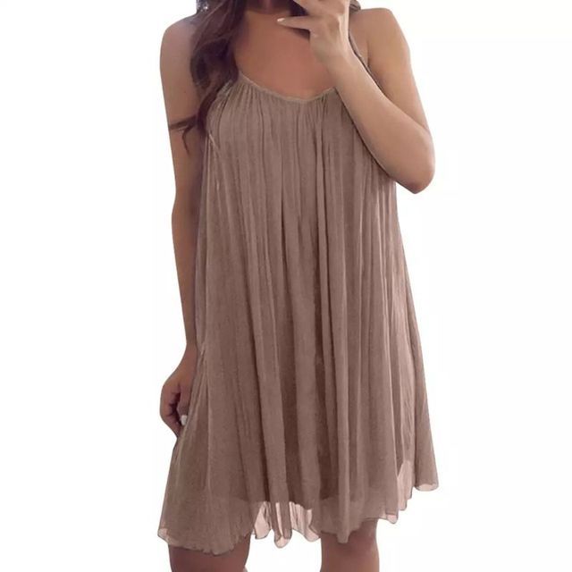 👗 Mini-Robe Gilet Femme – Mousseline Légère Grande Taille Été 2024