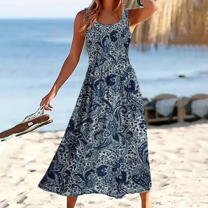 🌸 Robe Longue Bohème Fleurs – Élégance Décontractée Été | XL-Charmes