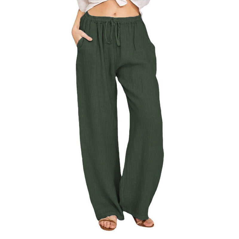 👖 Pantalon Léger Décontracté Femme – Taille Élastique & Cordon | XL-Charmes