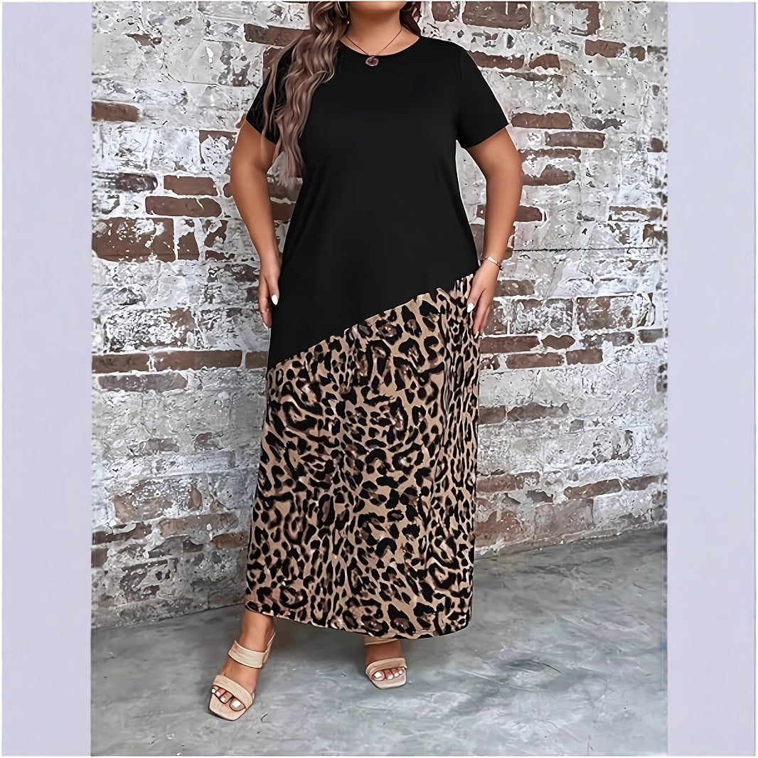 🐆 Robe Longue Femme Décontractée Imprimé Léopard | XL-Charmes