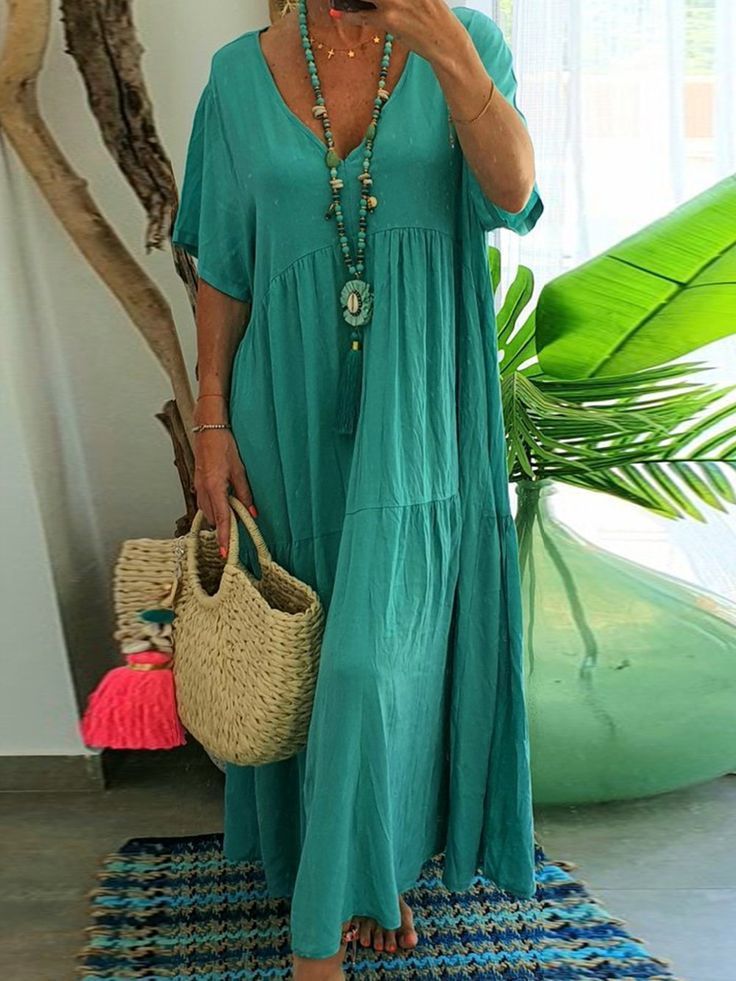 👗 Robe Trapèze Multicolore Grande Taille – Coupe Asymétrique & Style Fluide
