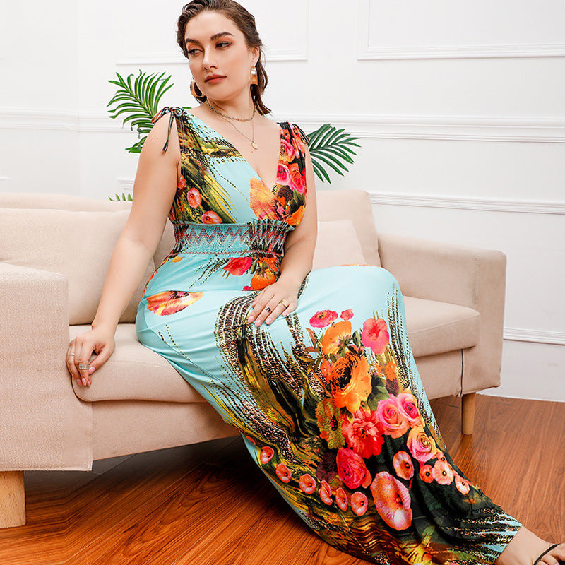 👗Robe Longue Été Grande Taille – Chic Européen & Américain | XL-Charmes