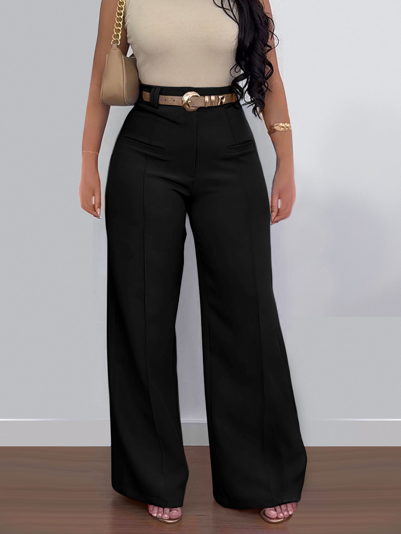 👖 Pantalon Décontracté Femme – Taille Élastique Sans Ceinture | XL-Charmes