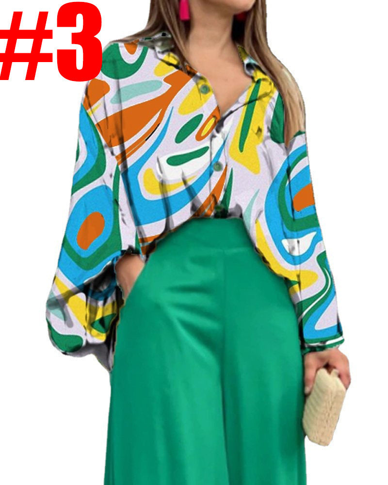 👚 Ensemble Décontracté Imprimé – Femme Grande Taille Ample | XL-Charmes