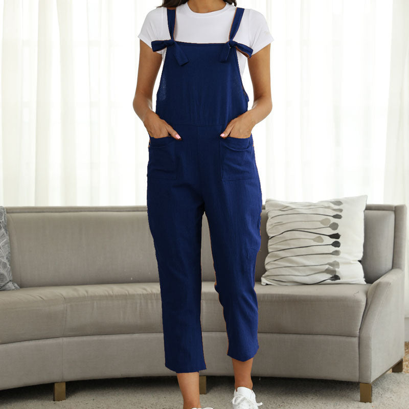 🩳 Combinaison Décontractée à Bretelles – Grande Taille Femme