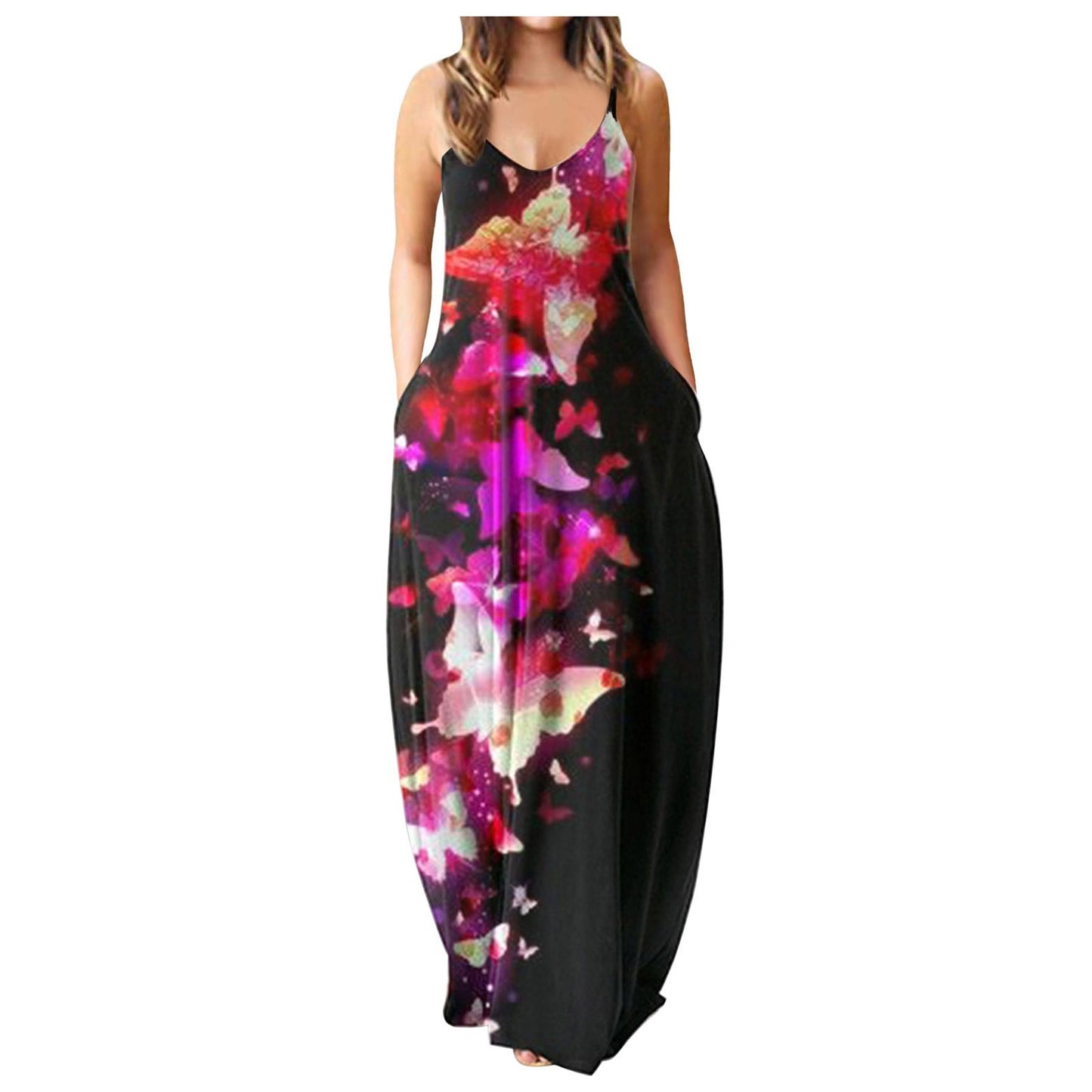 👗 Robe Longue Imprimée Femme – Décontractée & Grande Taille Été 2024