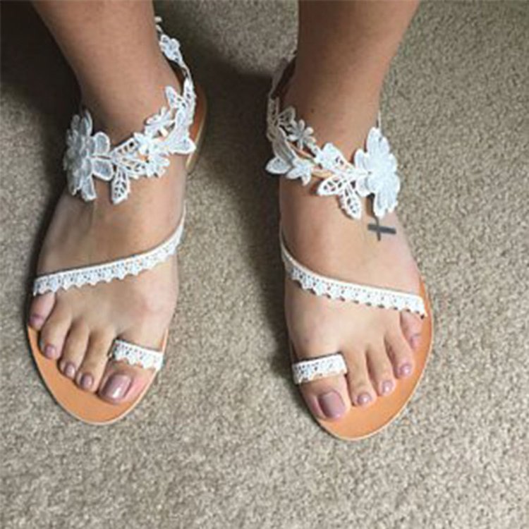 🥿 Sandales Plates Femme – Style Européen Grande Taille Été 2024