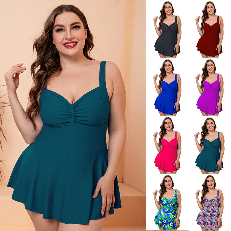 👙 Maillot de bain grande taille femme – Une pièce avec jupe chic | XL-Charmes