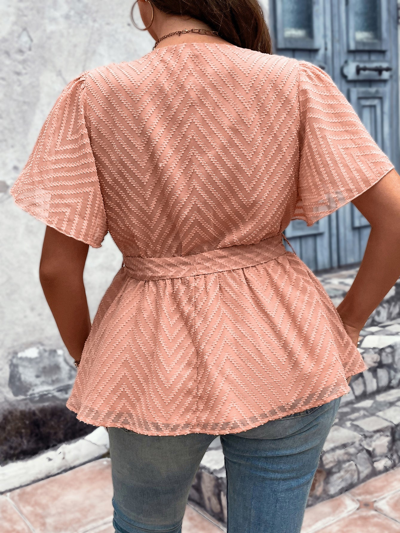 👚 Haut grande taille léger col V – Ample & confortable | XL-Charmes