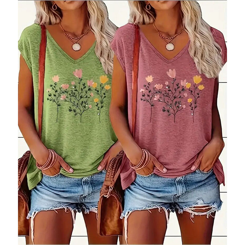 👕 Lot de 2 T-shirts Graphiques Femme – Imprimés Amusants & Décontractés | XL-Charmes