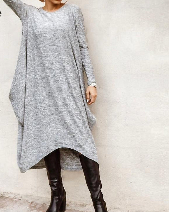 👗 Robe Ample Irrégulière Grande Taille – Confort Élégant | XL-Charmes