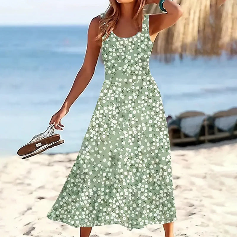 🌸 Robe Longue Bohème Fleurs – Élégance Décontractée Été | XL-Charmes