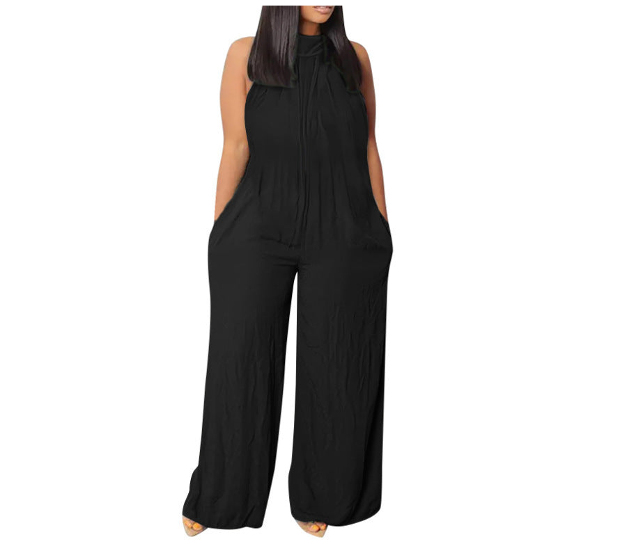 🌞 Combinaison Ample Sans Manches Femme – Jambes Larges & Style Décontracté | XL-Charmes
