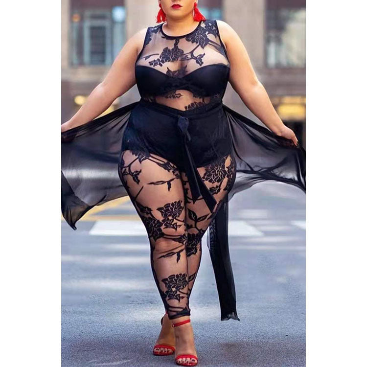 💃 Combinaison grande taille floquée femme – Chic & confortable | XL-Charmes