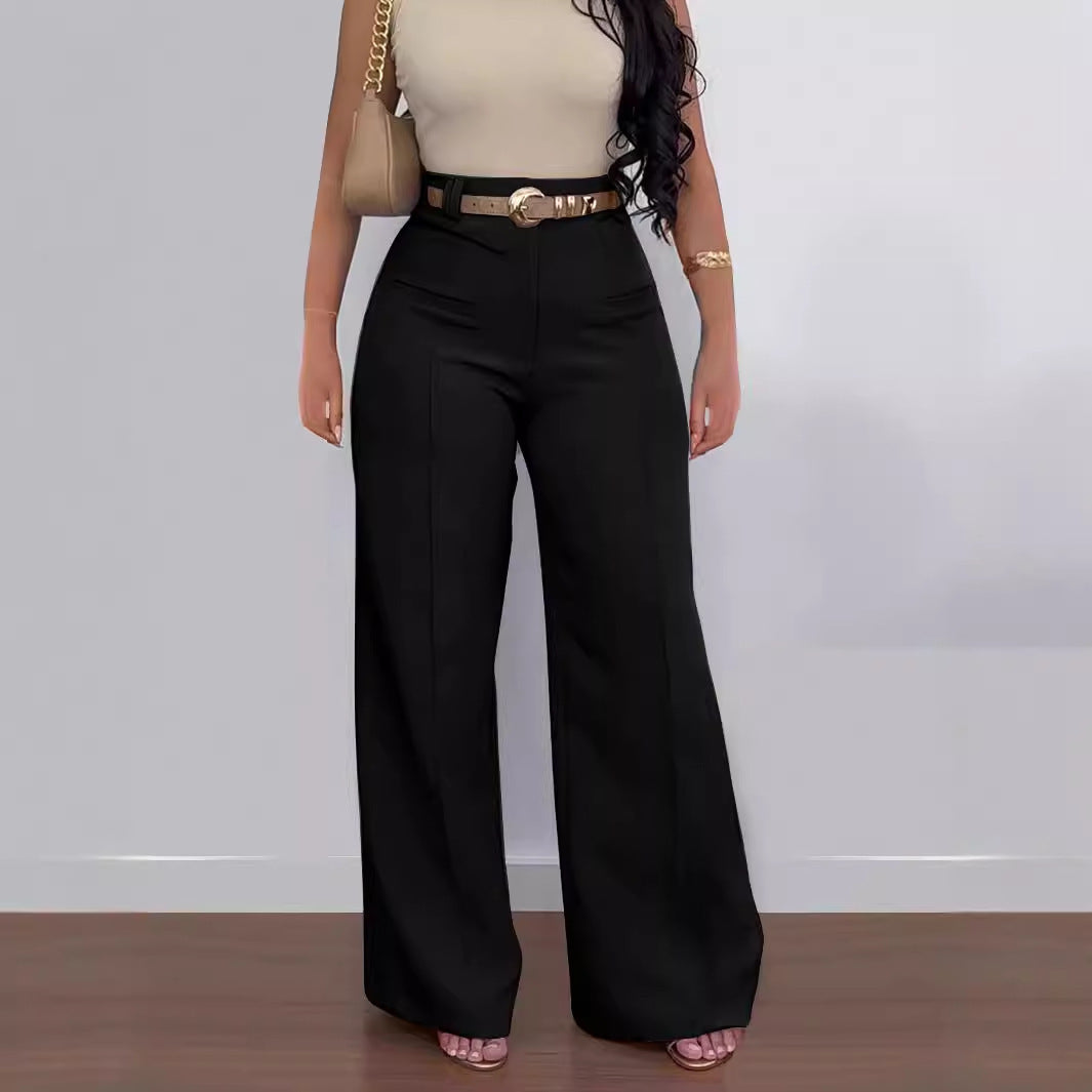 👖 Pantalon Décontracté Femme – Taille Élastique Sans Ceinture | XL-Charmes