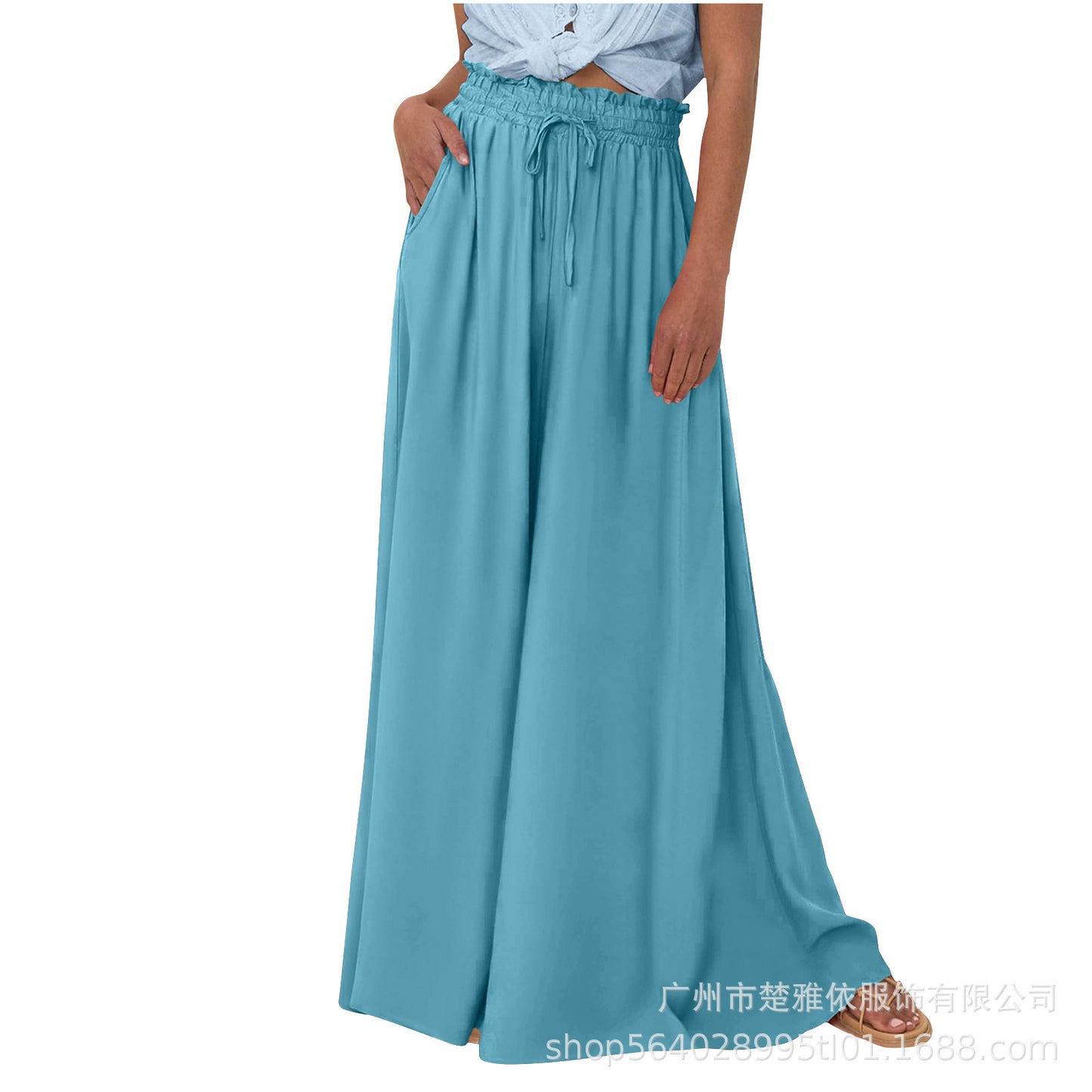 👖 Pantalon Large Taille Haute Femme – Décontracté | XL-Charmes