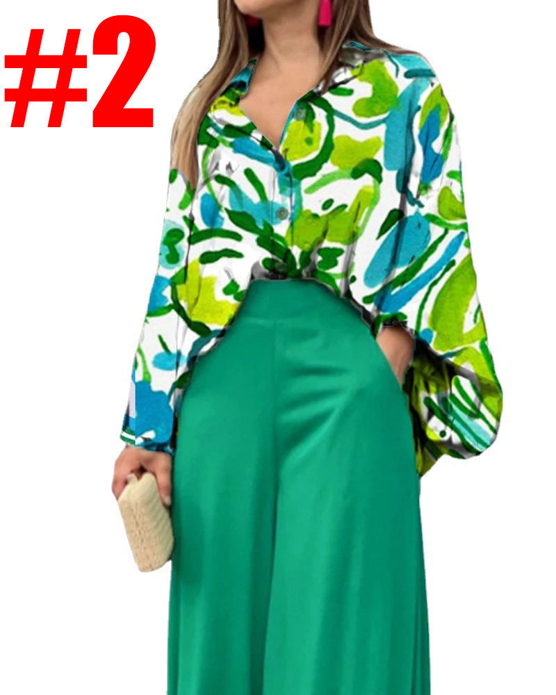 👚 Ensemble Décontracté Imprimé – Femme Grande Taille Ample | XL-Charmes