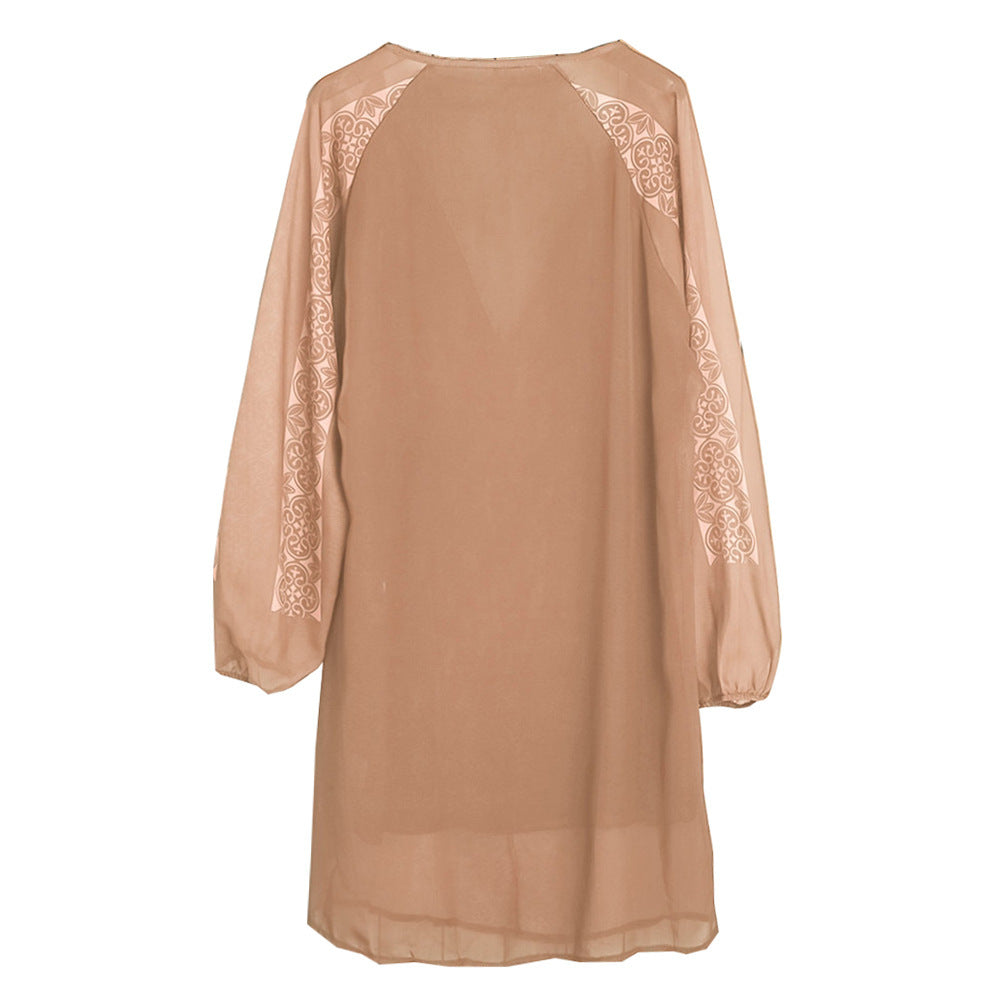 👚 Haut Grande Taille Femme – Manches Longues & Finitions Mousseline