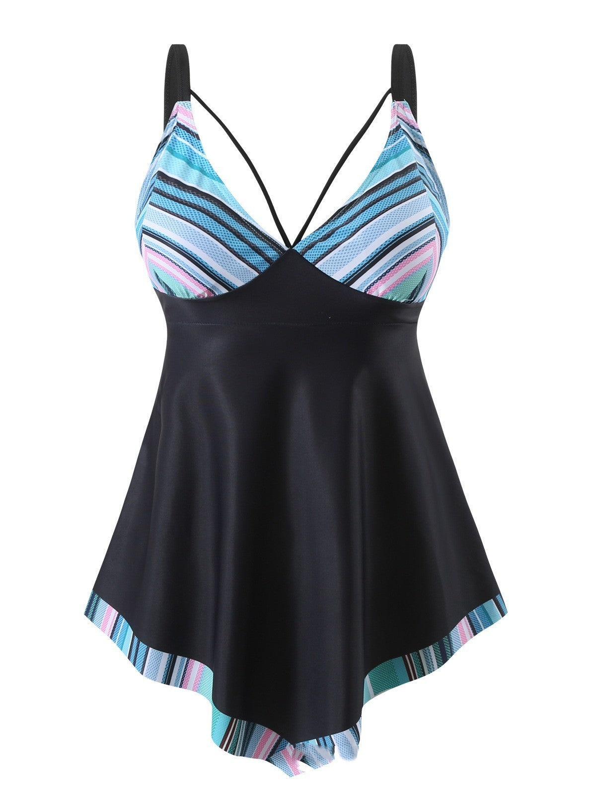 👙 Maillot 2 Pièces Femme – Grande Taille Imprimé Numérique Été 2024