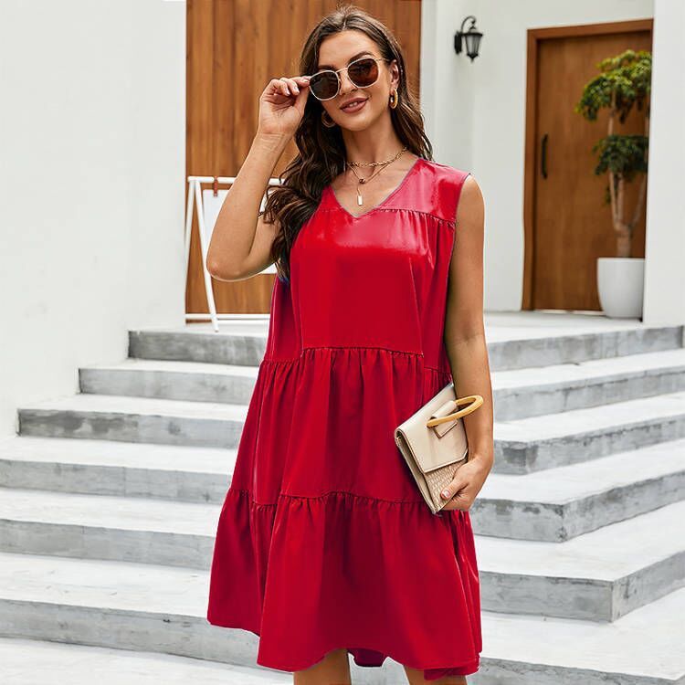 👗 Robe Bohème Été Femme – Sans Manches & Col V | XL-Charmes
