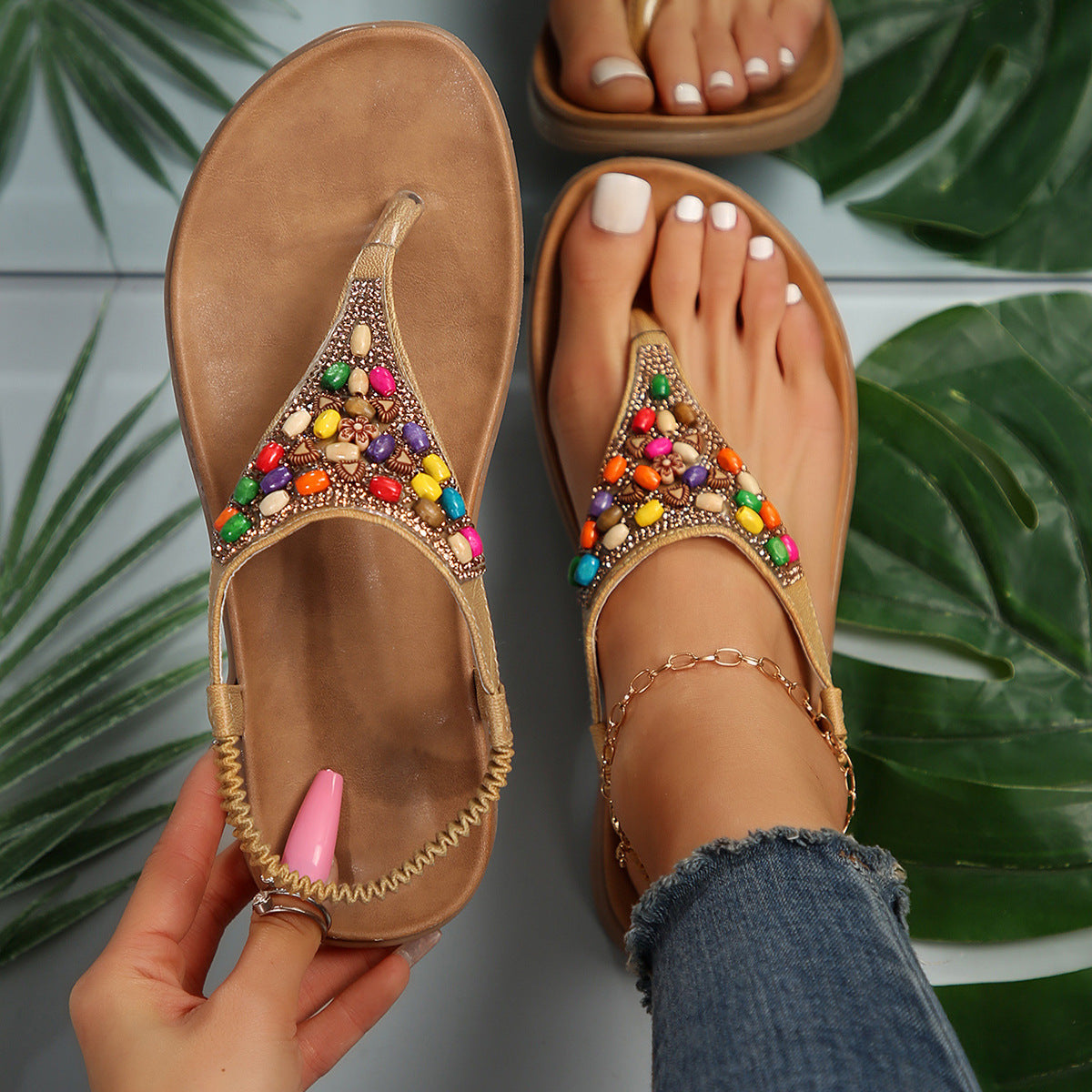 🥿 Sandales Rétro Décontractées – Femme Grande Taille | XL-Charmes