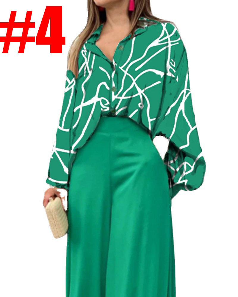 👚 Ensemble Décontracté Imprimé – Femme Grande Taille Ample | XL-Charmes