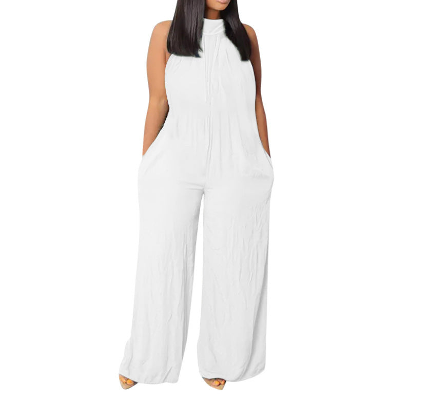 🌞 Combinaison Ample Sans Manches Femme – Jambes Larges & Style Décontracté | XL-Charmes