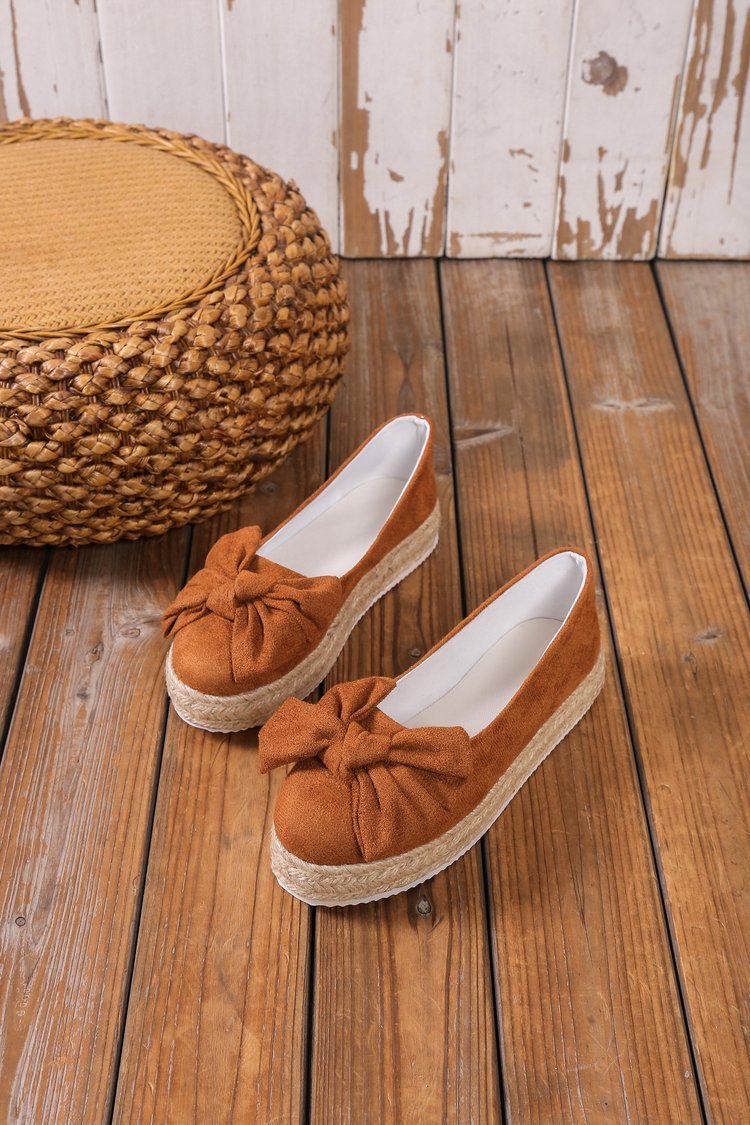 👠 Escarpins à Nœud Femme – Grande Taille Plateforme Casual Élégante