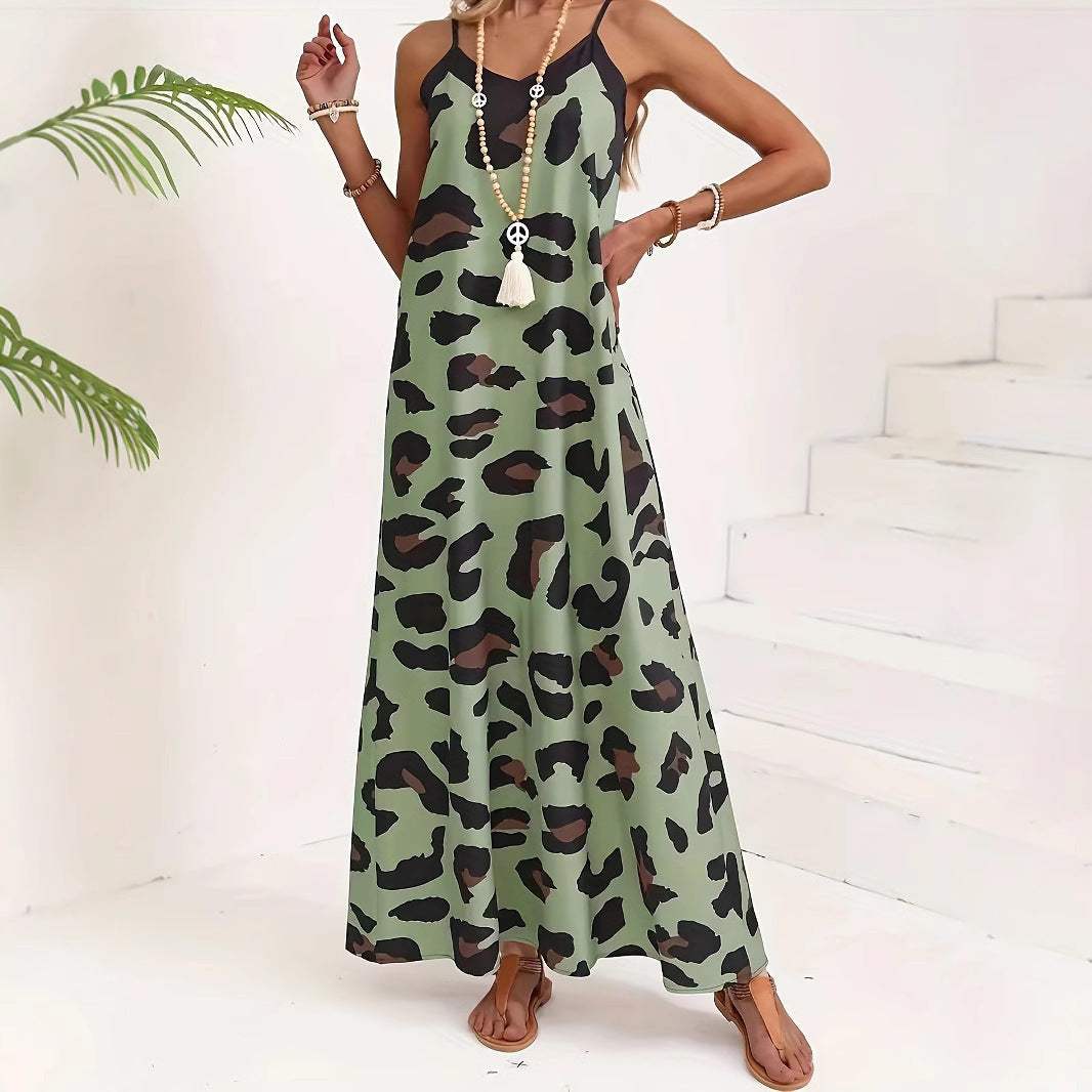 👗 Robe Longue Léopard Femme – Élégante & Sauvage Grande Taille