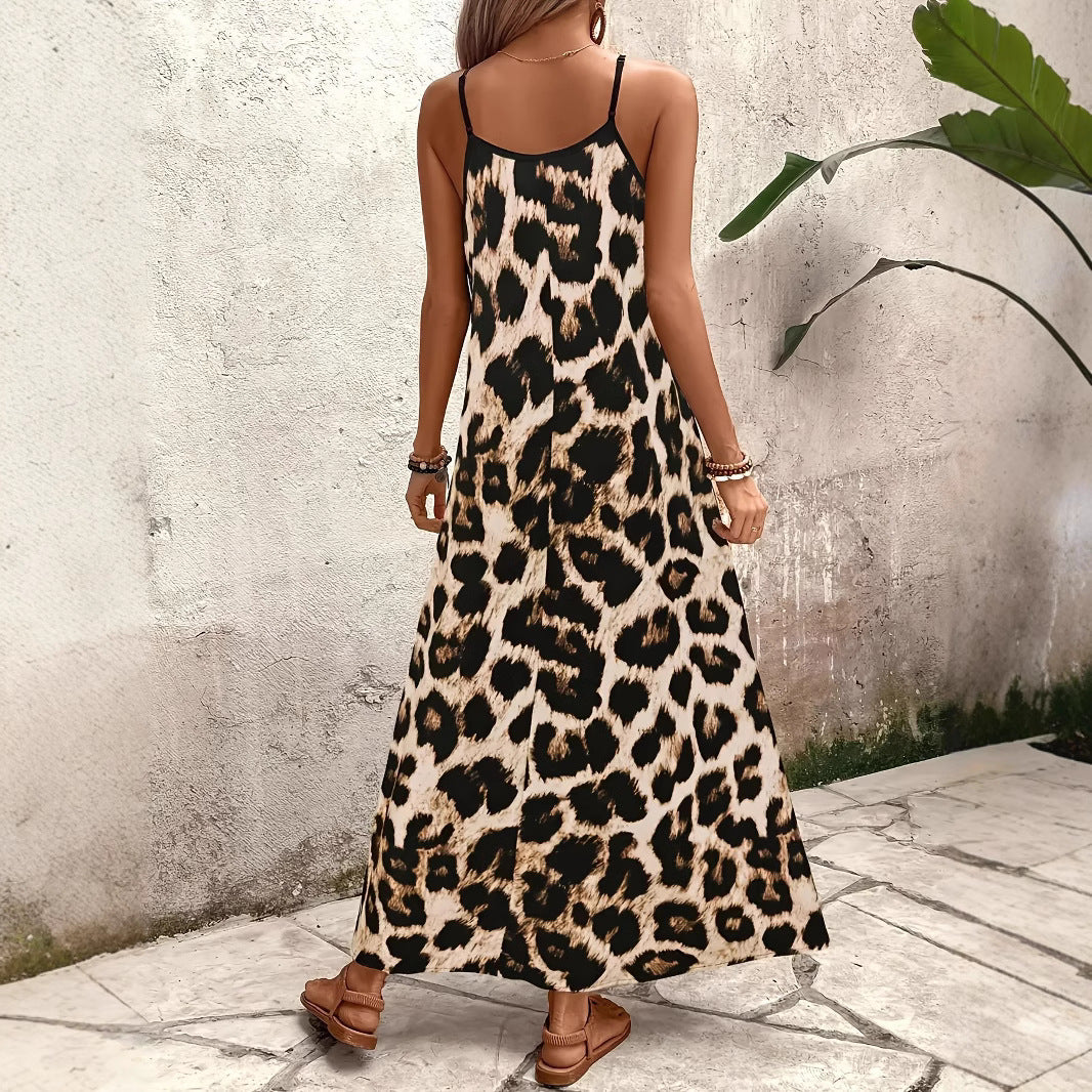 👗 Robe Longue Léopard Femme – Élégante & Sauvage Grande Taille