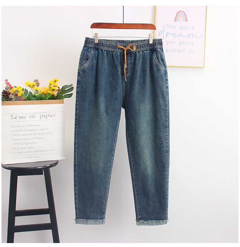 👖 Jean Ample Femme Grande Taille – Taille Élastique & Jambes Larges | XL-Charmes