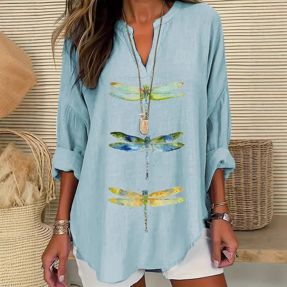 👚 Haut Long Femme – Col V Montant & Manches Longues | XL-Charmes