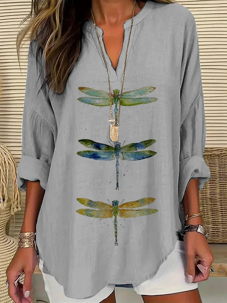 👚 Haut Long Femme – Col V Montant & Manches Longues | XL-Charmes
