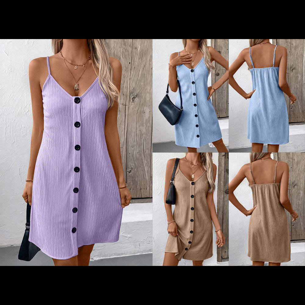 👗 Robe à Bretelles Unie Femme – Élégante & Personnalisée | XL-Charmes