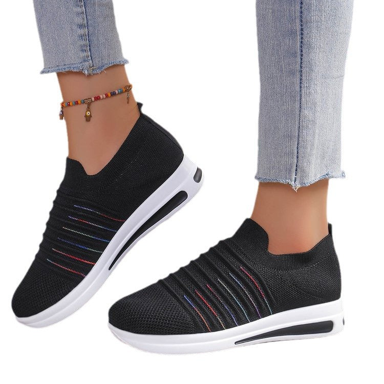 👟 Chaussures Décontractés Flyknit Femme – Grande Taille Respirante | XL-Charmes
