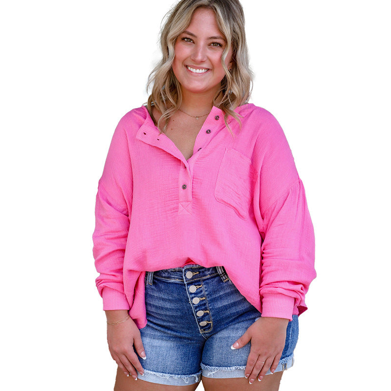 👚 T-shirt Ample Uni Femme – Grande Taille & Coton Doux | XL-Charmes