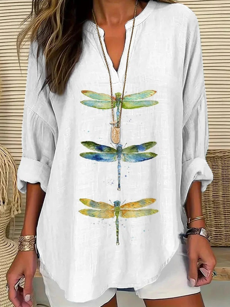 👚 Haut Long Femme – Col V Montant & Manches Longues | XL-Charmes