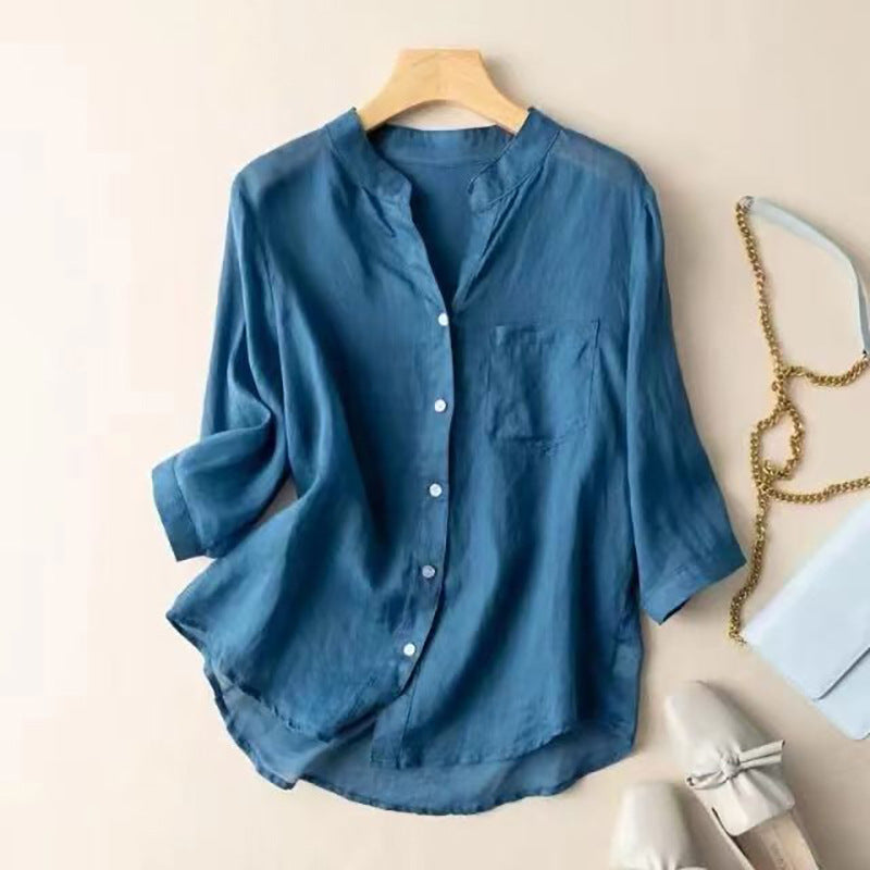 👚 Chemise Été Femme – Style Artistique Rétro & Coton-Lin | XL-Charmes