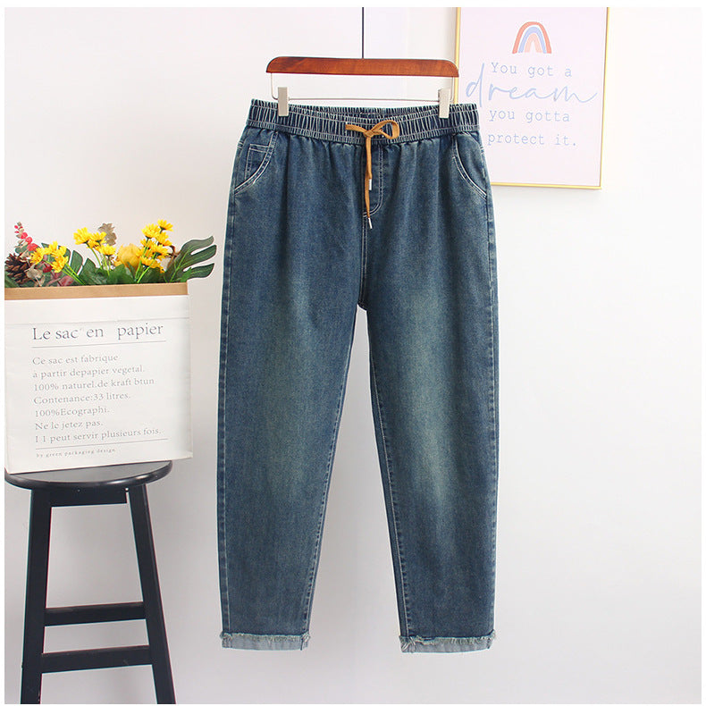 👖 Jean Ample Femme Grande Taille – Taille Élastique & Jambes Larges | XL-Charmes