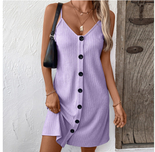 👗 Robe à Bretelles Unie Femme – Élégante & Personnalisée | XL-Charmes