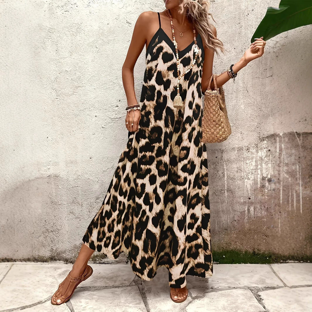 👗 Robe Longue Léopard Femme – Élégante & Sauvage Grande Taille